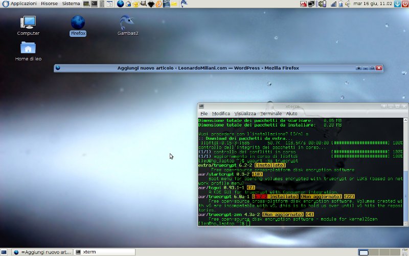 Arch Linux con Gnome e XFWM4+composite