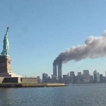 Le Torri Gemelle che bruciano, 11 settembre 2001